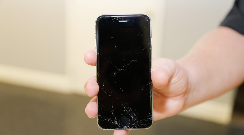 Damaged iPhone LCD Screen