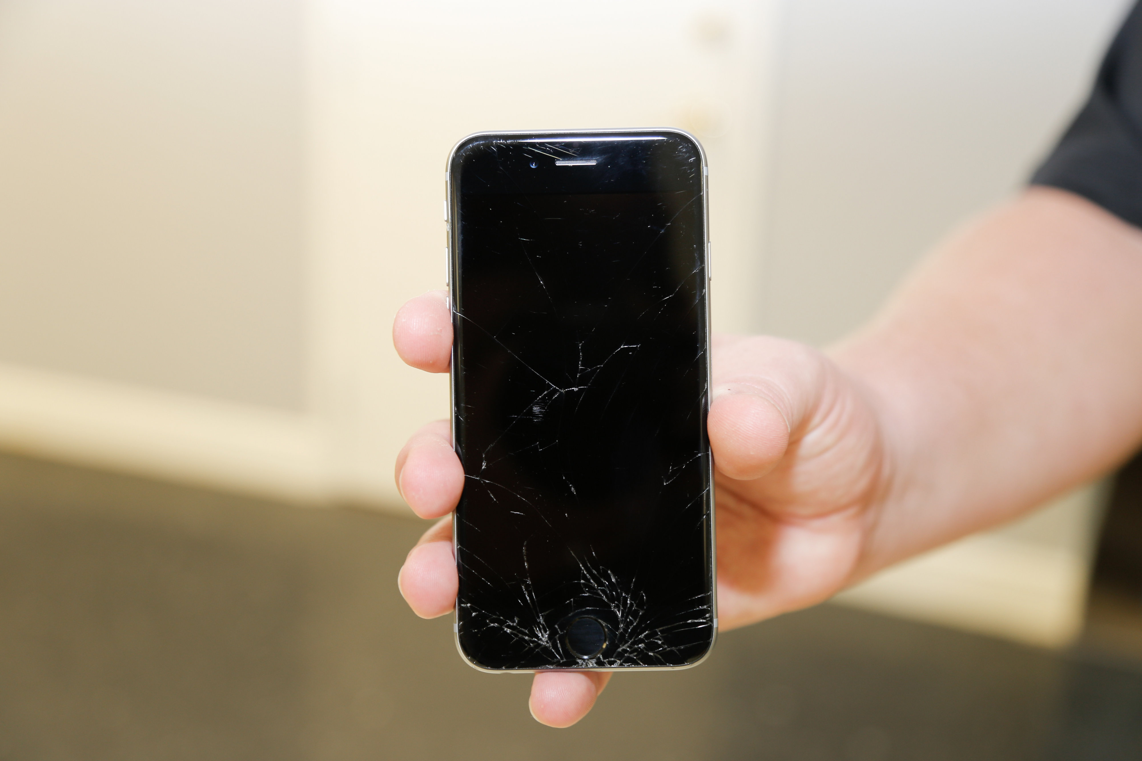 Damaged iPhone LCD Screen