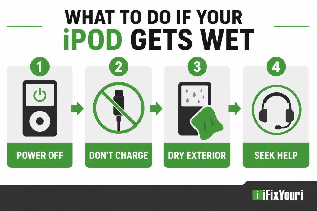 what to do if your ipod gets wet